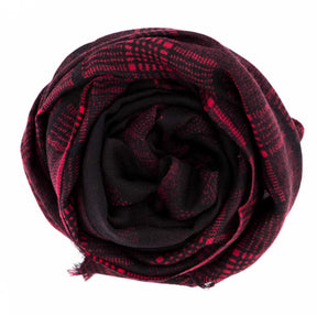 MALO | Sciarpa lana nero,rosso | MALO-LA-3